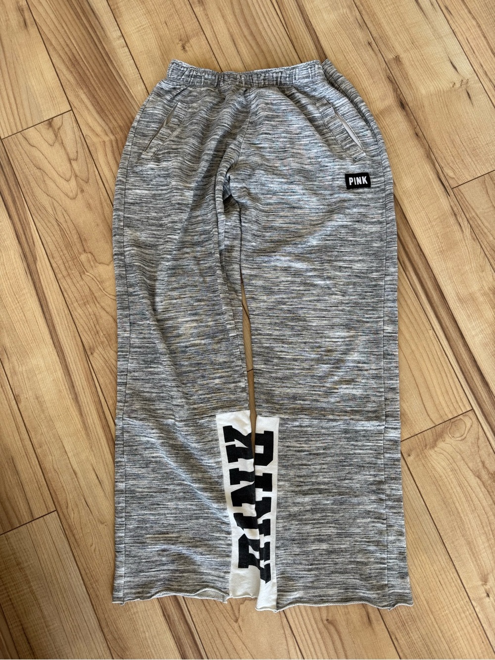 PINK Victoria's Secret Gray Wide-Leg Lounge Pants